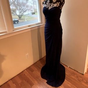 La Femme l Floor Length Dress l Navy Blue l 8